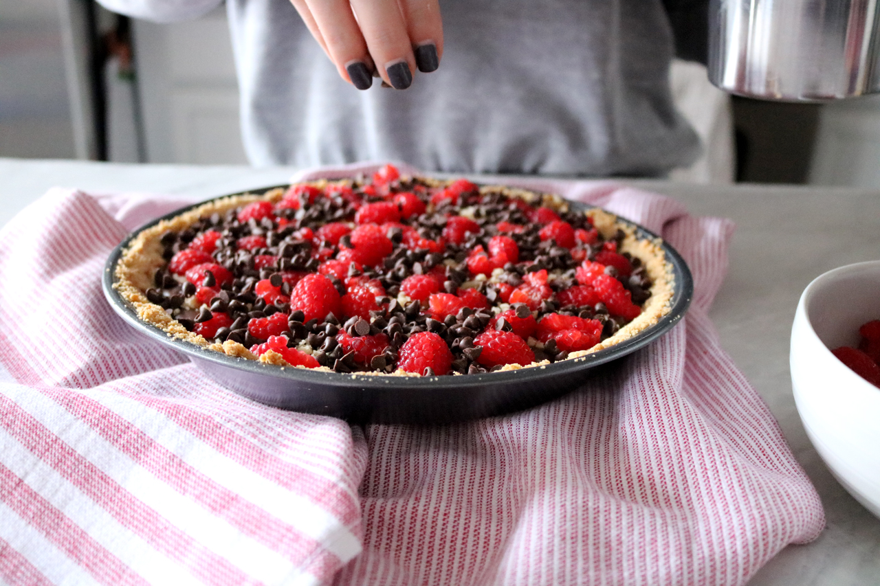 Dark Chocolate Raspberry Pie | via Pies Before Guys
