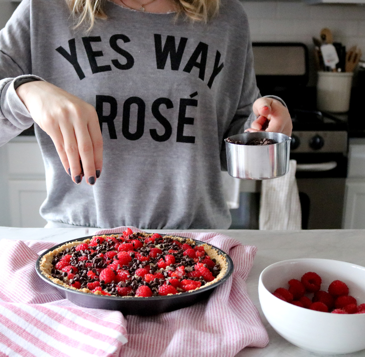 Dark Chocolate Raspberry Pie | via Pies Before Guys