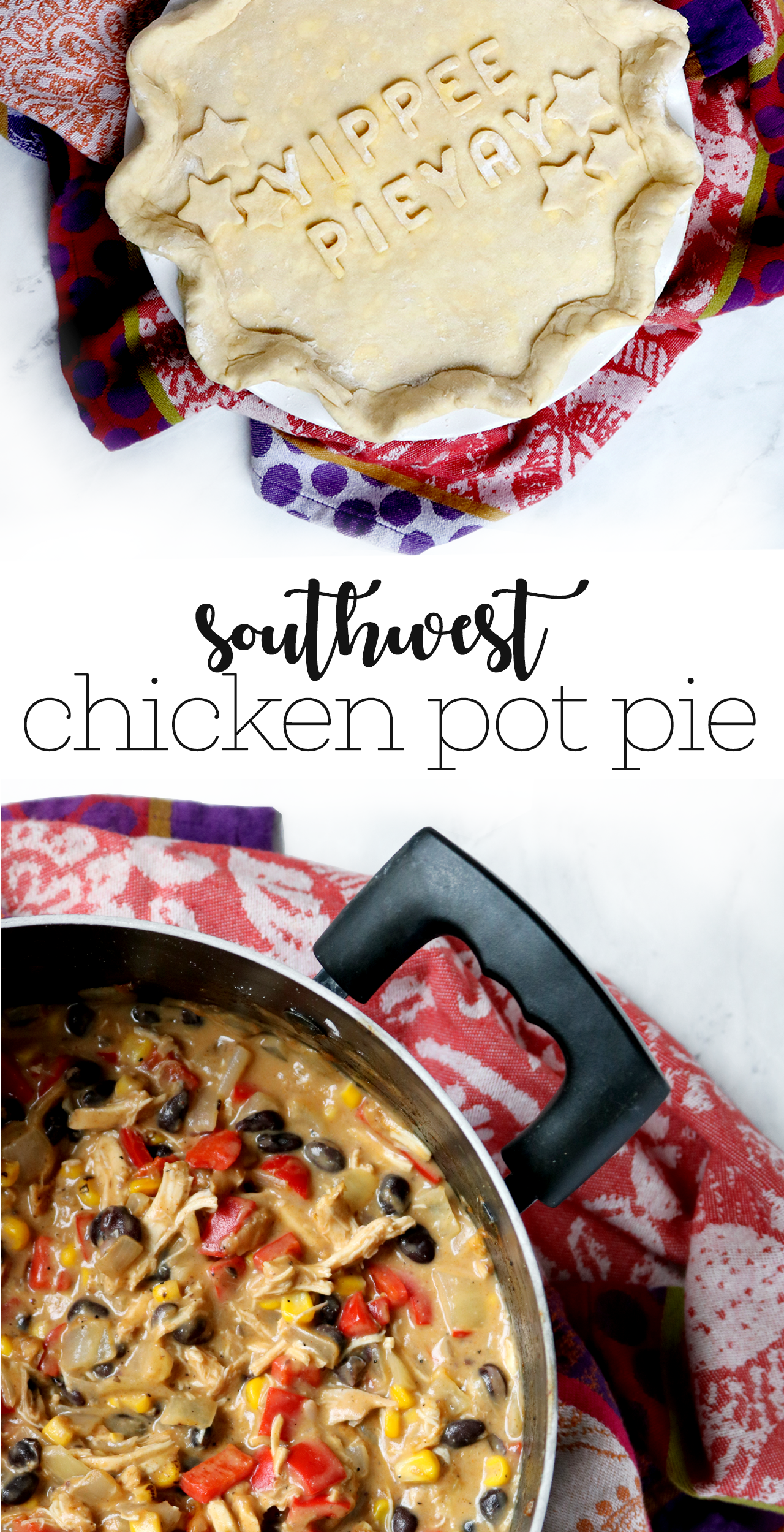 Southwestern Chicken Pot Pie recipe | via allspice blog