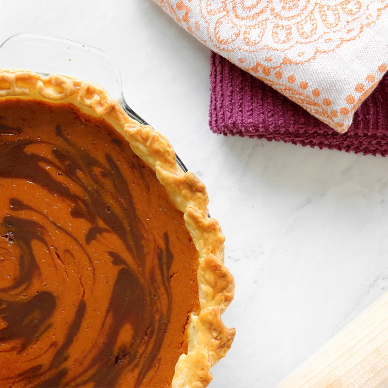 Pumpkin Chocolate Swirl&nbsp;Pie