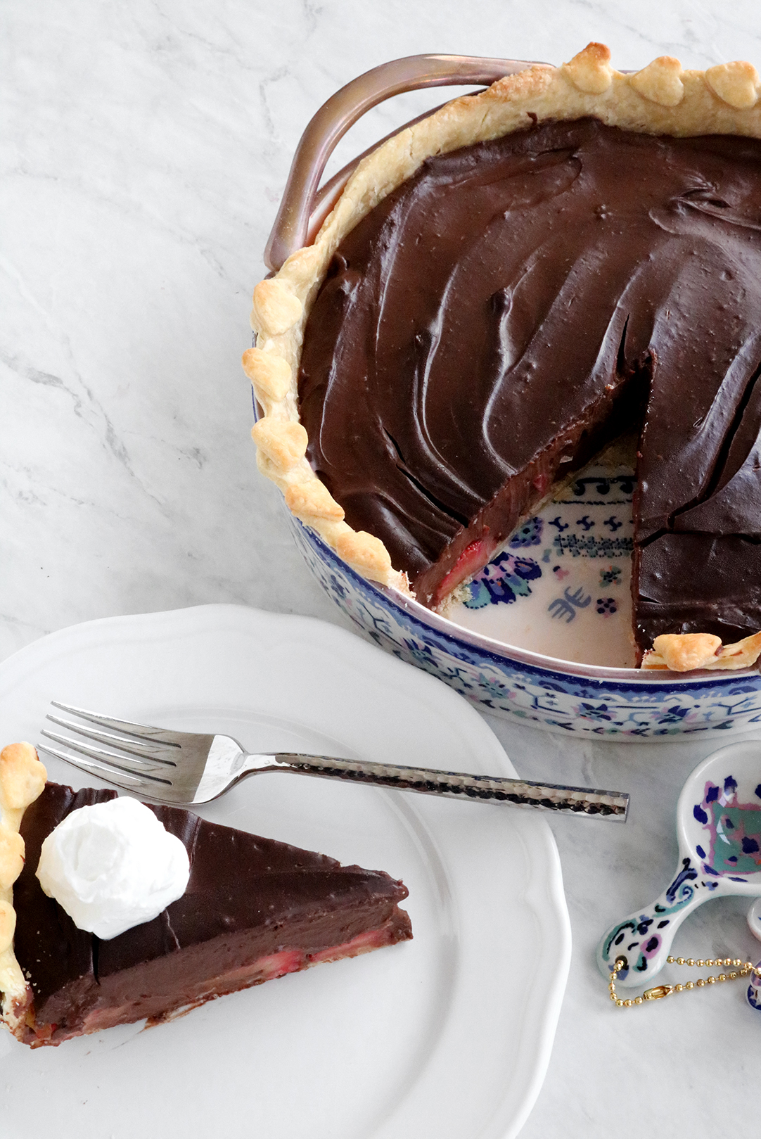 Chocolate Covered Strawberry Pie