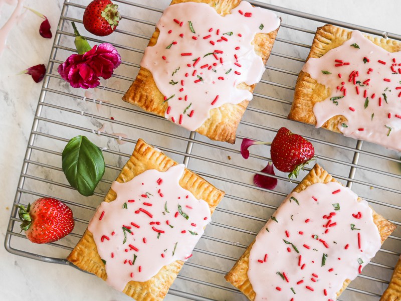 Homemade Strawberry Basil&nbsp;Poptarts