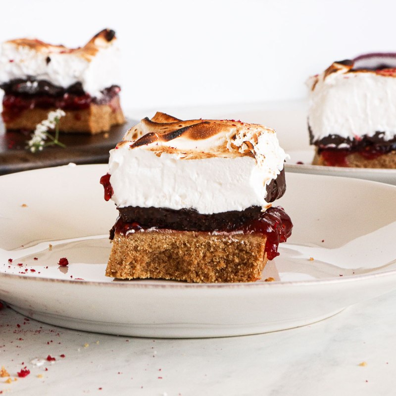 Raspberry Dark Chocolate S’mores&nbsp;Bars